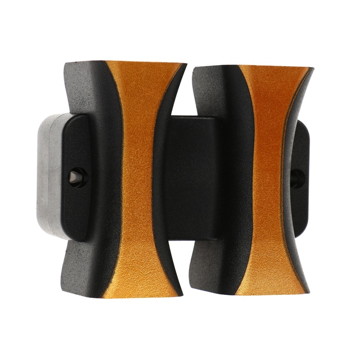 Светильник фасадный «Элегант», 4 Вт, 3000К, 2 луча, IP65, 220 В, пластиковый корпус, чёрный, свечение тёплое белое