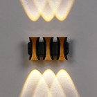 Светильник фасадный «Элегант», 6 Вт, 3000К, 3 луча, IP65, 220 В, пластиковый корпус, чёрный, свечение тёплое белое - Фото 3