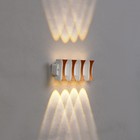 Светильник фасадный «Элегант», 8 Вт, 3000К, 4 луча, IP65, 220 В, пластиковый корпус, белый, свечение тёплое белое - Фото 4