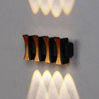 Светильник фасадный «Элегант», 8 Вт, 3000К, 4 луча, IP65, 220 В, пластиковый корпус, чёрный, свечение тёплое белое - Фото 2