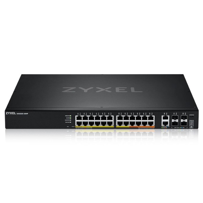 Коммутатор Zyxel XGS2220-30HP-EU0101F (L3) 24x1Гбит/с 2x10Гбит/с 4SFP+ 16PoE+ 8PoE++ 400W у   106854 - фото 51637625