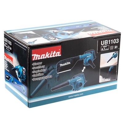 Воздуходувка электрическая Makita UB1103, функция всасывания, 600 Вт, 16000 об/м, 246 м3/ч