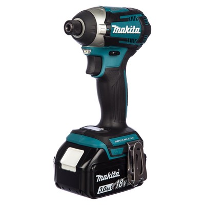 Дрель-шуруповерт Makita DTd154RFE, ударная, б/щет, 18 В, 2×3 Ач, 1100/2100/3600 об/м, кейс