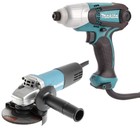 Набор инструмента УШМ + дрель ударная Makita DK0169, 125 мм 9555HN + TD0101 10733602 - фото 3871624