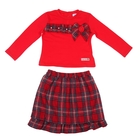 Комплект для девочки "Милашка-кукла": кофта, юбка в клетку, рост 110-116 см (5-6л..), цвет микс 9077CE1501 - Фото 2