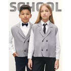 Жилет вязаный детский Amarobaby Pure Love School Vest, рост 134 см, цвет серый - Фото 7