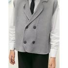 Жилет вязаный детский Amarobaby Pure Love School Vest, рост 134 см, цвет серый - Фото 16