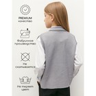 Жилет вязаный детский Amarobaby Pure Love School Vest, рост 140 см, цвет серый - Фото 6