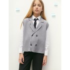 Жилет вязаный детский Amarobaby Pure Love School Vest, рост 152 см, цвет серый - Фото 8