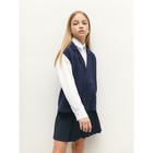 Жилет вязаный детский Amarobaby Pure Love School Vest, рост 140 см, цвет синий - Фото 18