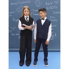 Жилет вязаный детский Amarobaby Pure Love School Vest, рост 140 см, цвет синий - Фото 8