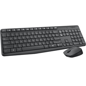 Клавиатура + мышь Logitech MK235 (Ru layout) клав:серый мышь:серый USB беспроводная (920-00   107352