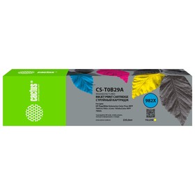 Картридж струйный Cactus CS-T0B29A 982X желтый (223мл) для HP PageWide 765dn/780 Enterprise   107410