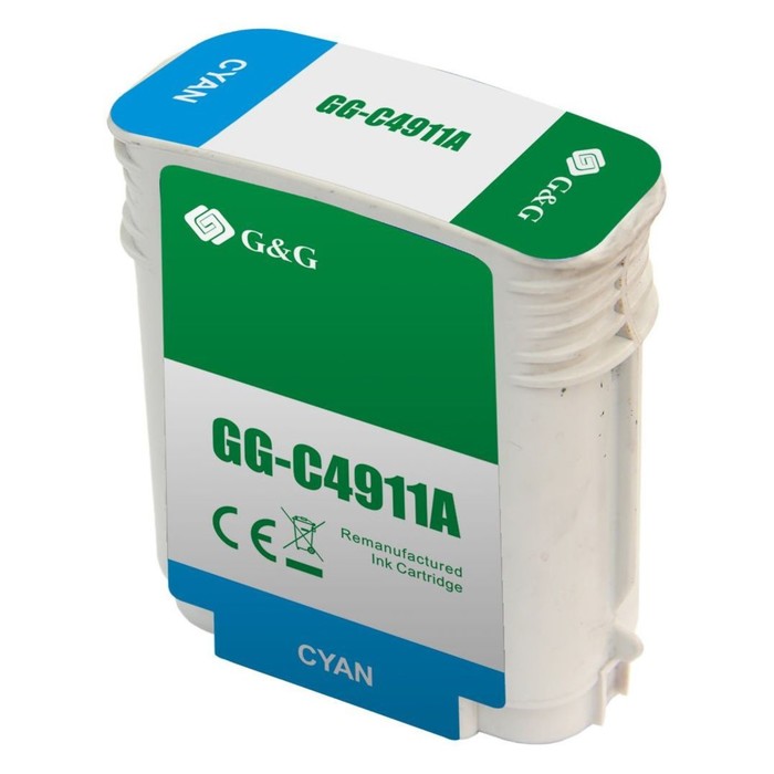 Картридж струйный G&G GG-C4911A № 82 голубой (72мл) для HP DJ 500/800C - фото 51642379