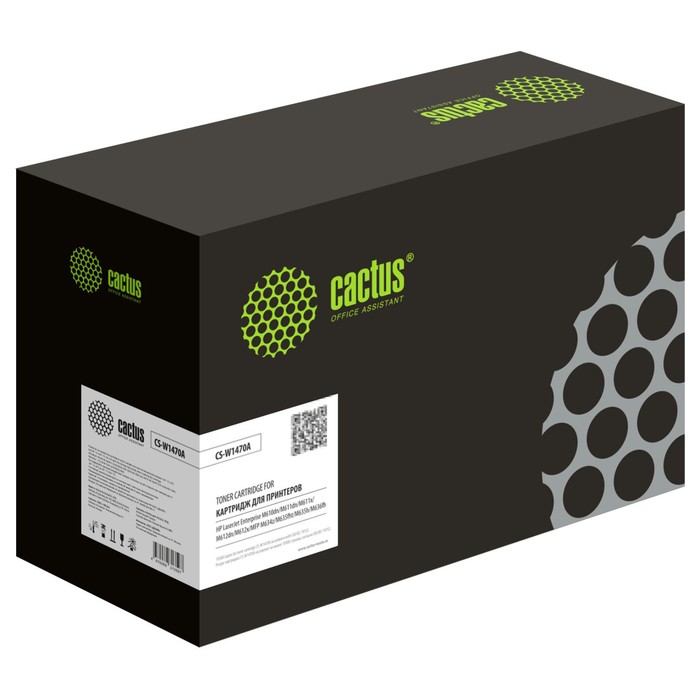 Картридж лазерный Cactus 147A CS-W1470A, чёрный, 10500 стр, для HP LaserJet M611dn/M612dn