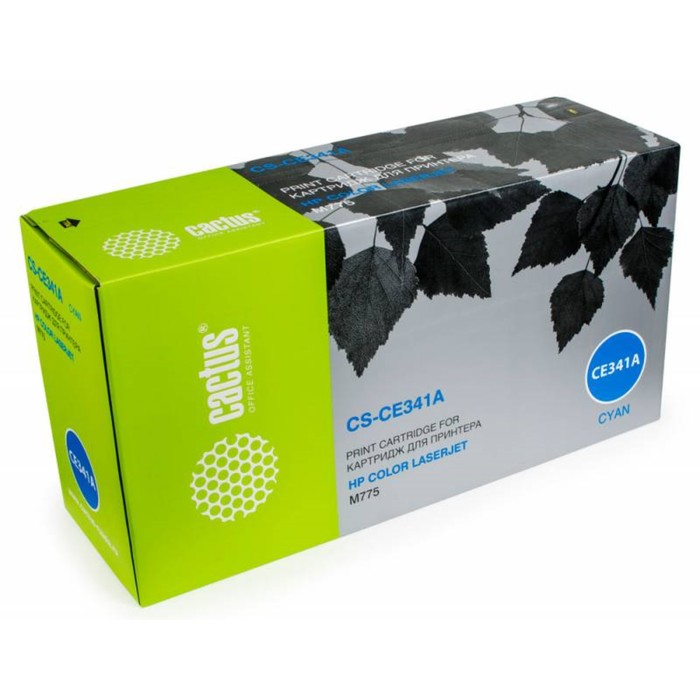 Картридж лазерный Cactus CS-CE341A CE341A, голубой, 16000 стр, для HP CLJ M775