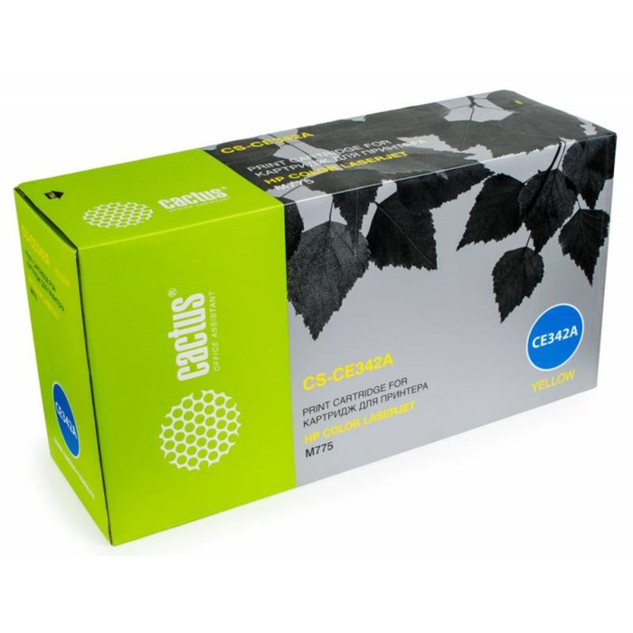 Картридж лазерный Cactus CS-CE342A, жёлтый, 16000 стр, для HP CLJ M775