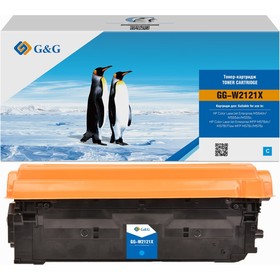 Картридж лазерный G&G 212X GG-W2121X голубой (10000стр.) для HP Color LJ M554/M555/578 Ente   107412