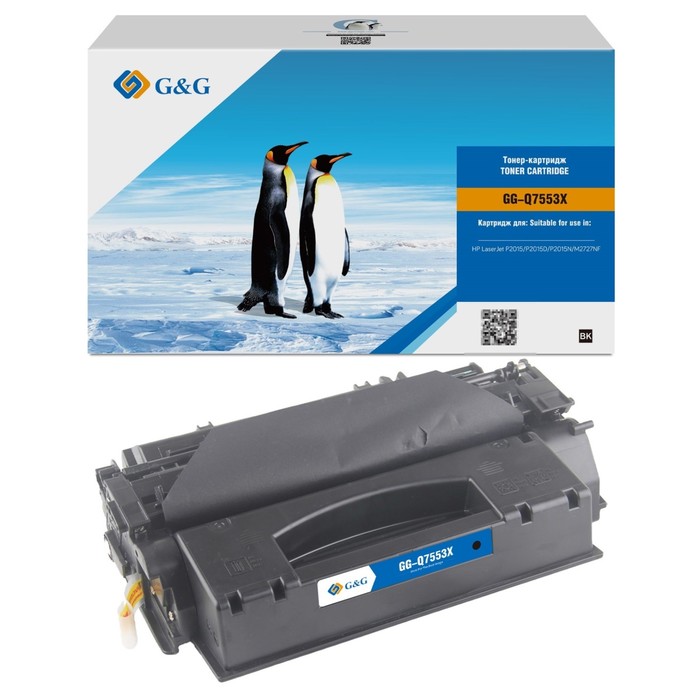 Картридж лазерный G&G GG-Q7553X черный (7000стр.) для HP LJ P2010/P2014/P2015/M2727nf MFP - фото 51643167