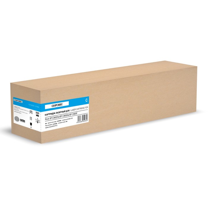 Картридж лазерный Cactus CS-SPC360EC (408185) для Ricoh SP C360DNw/SP C360, голубой, 6000 стр.