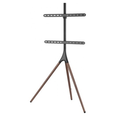 Подставка для телевизора Cactus CS-ST1246BKWN, напольная, 45–65", чёрный/орех, до 32 кг