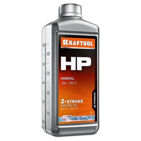 Масло KRAFTOOL HP, 41500-1, минеральное, для 2-х тактных двигателей, 1 л