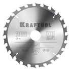 Диск пильный KRAFTOOL Fast, 200 х 32 мм, по дереву, 24 зуба 10742718 - фото 3869689