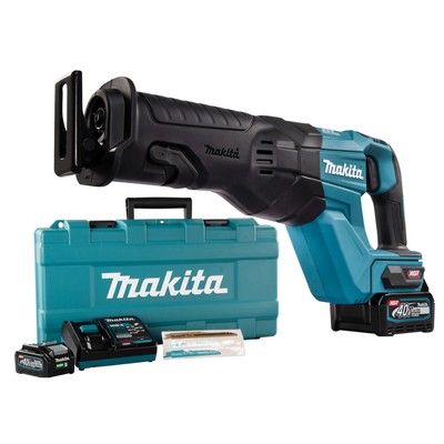 Пила сабельная аккумуляторная Makita JR001GM201, 40 В, 2×4 Ач, 2300/3000 об/мин, кейс