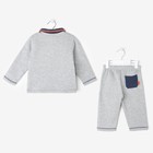 Комплект для мальчика (кофта, брюки), серый, рост 80-86 см - Фото 3