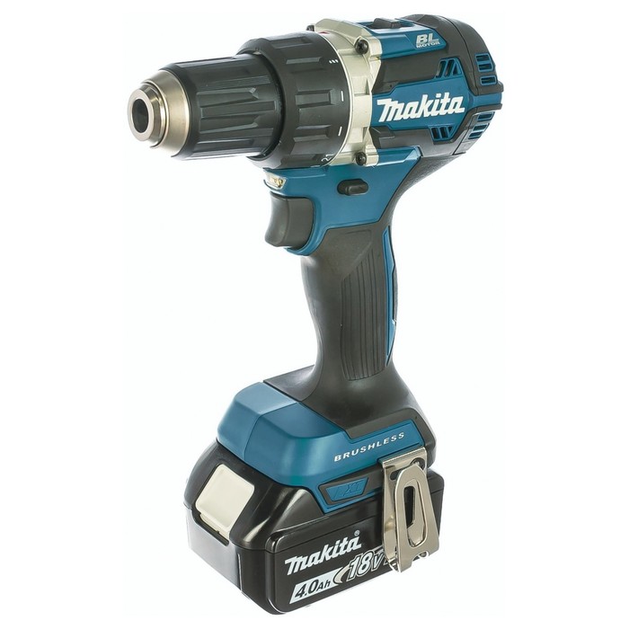 Дрель-шуруповерт Makita DDF484RME, 18 В, 2х4 Ач, Li-ion, 500/2000 об/мин, 54/30 Нм - Фото 1