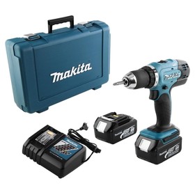 Дрель-шуруповерт Makita DDF453RFE, 18 В, 2х3 Ач, БЗП 13 мм, 400/1300 об/мин, 42/27 Нм