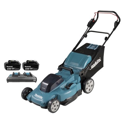 Газонокосилка аккумуляторная Makita DLM538RF, 2×18 В, 6 Ач, шир./выс. 530/20-100 мм, 70 л