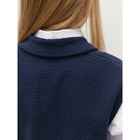 Жилет вязаный детский Amarobaby Pure Love School Vest, рост 128 см, цвет синий - Фото 11