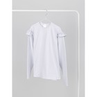 Лонгслив детский Amarobaby Ruffle, рост 128 см, цвет белый - фото 27821652