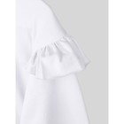 Лонгслив детский Amarobaby Ruffle, рост 128 см, цвет белый - фото 27821654