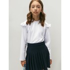 Лонгслив детский Amarobaby Ruffle, рост 128 см, цвет белый - фото 27821648