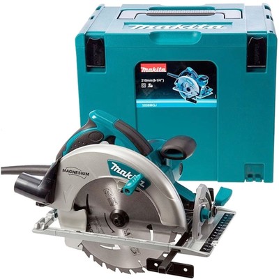Пила циркулярная Makita 5008MGJX2, 1800 Вт, 5200 об/мин, 210×30 мм, рез 75.5 мм, подсветка