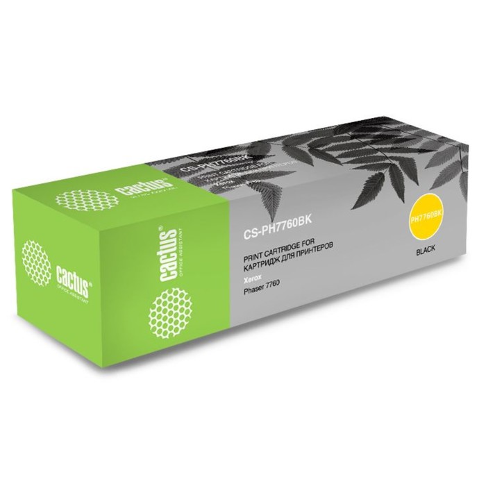 Картридж лазерный Cactus CS-PH7760BK, чёрный, 32000 стр, для Xerox Phaser 7760/776