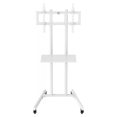 Стойка для телевизора Cactus CS-ST04, напольная, мобильная, 37-70", белая, до 68 кг