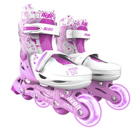 Роликовые коньки детские YVolution Neon Combo Skates, размер 29-32, цвет розовый