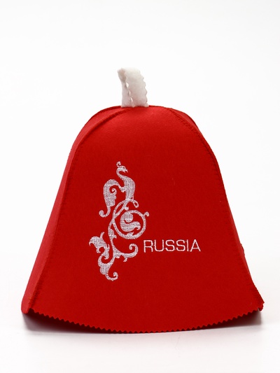 Шапка для бани и сауны Russia, полиэфир, шерсть, «Добропаровъ»
