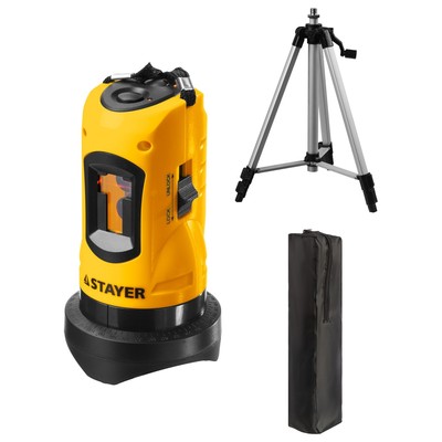 Нивелир лазерный Stayer 34960-1, 2 луча, 10 м, ± 4°, ± 0.5 мм/м, 5/8"