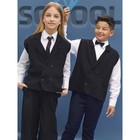 Жилет вязаный детский Amarobaby Pure Love School Vest, рост 140 см, цвет чёрный - Фото 7