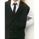 Жилет вязаный детский Amarobaby Pure Love School Vest, рост 140 см, цвет чёрный - Фото 11