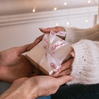 Лента атласная «С Новым годом!», 15 мм, 23 ± 1 м, цвет белый/красный №01 - фото 58012976