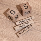 Сувенир вечный календарь "HOME", дерево, 5х12х15.5 см 10519168