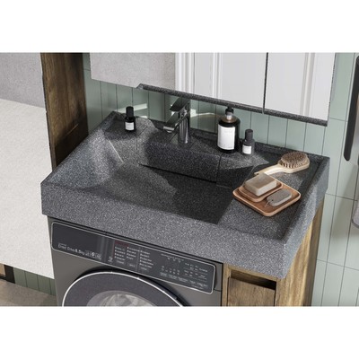 Раковина мраморная Aquaton Рейн, 80 см, цвет графит