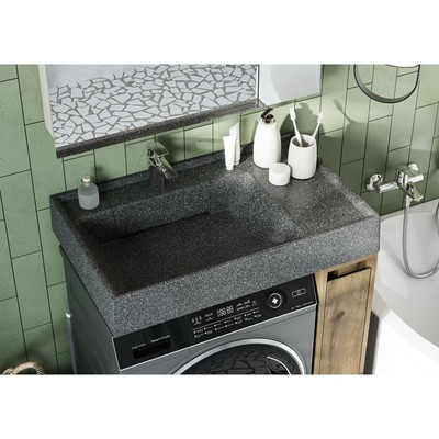 Раковина мраморная Aquaton Рейн, 80 см, цвет графит