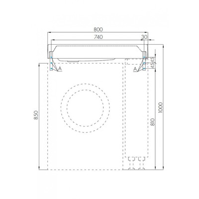 Раковина мраморная Aquaton Рейн, 80 см, цвет графит