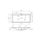 Раковина мраморная Aquaton Айрис, 100 см, цвет белый - фото 14492451